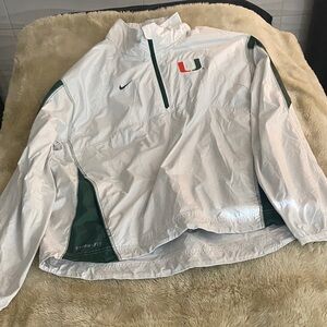 Nike White and Green Dri-FIT Jacket